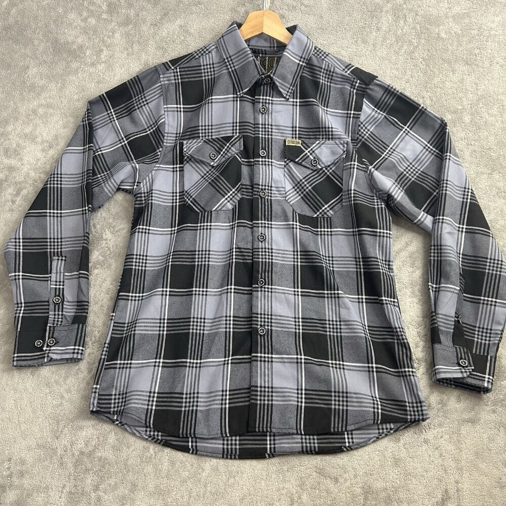Dixxon Shirt Men Medium Button Up Flannel Wolverine Adamantium Plaid Long Sleeve